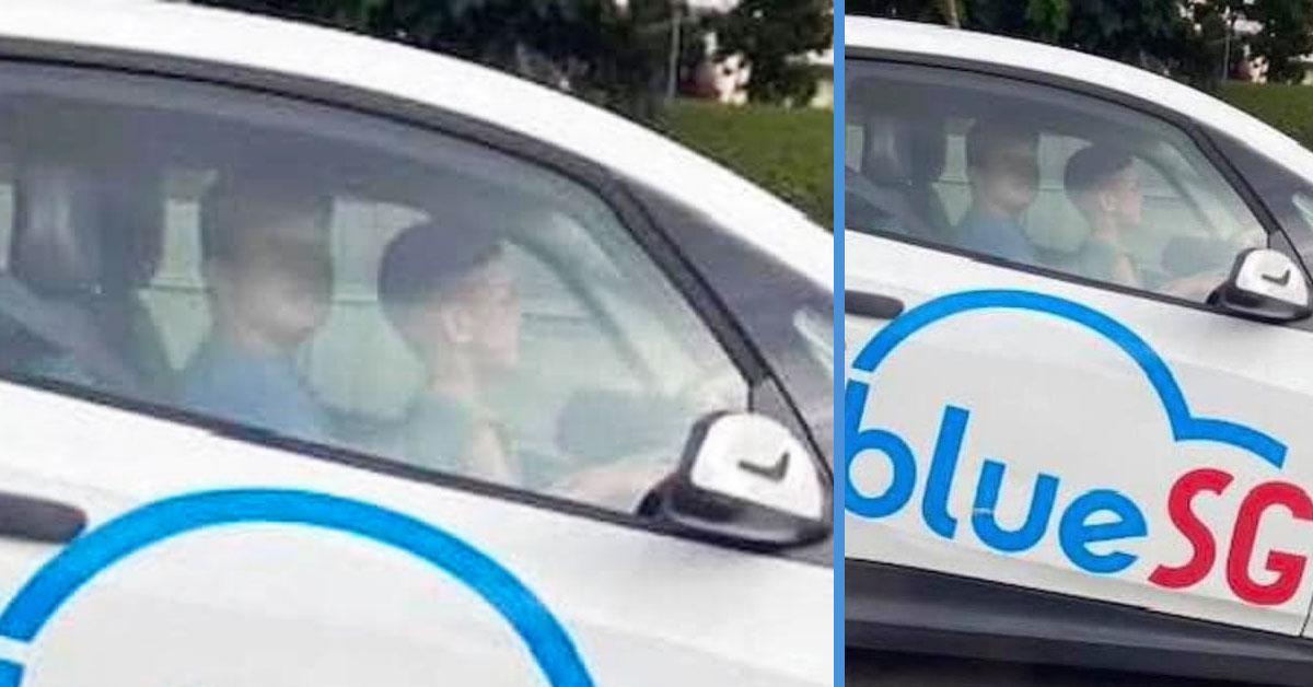 Child 'Drives' BlueSG Car on PIE while Sitting on a Man's Lap But