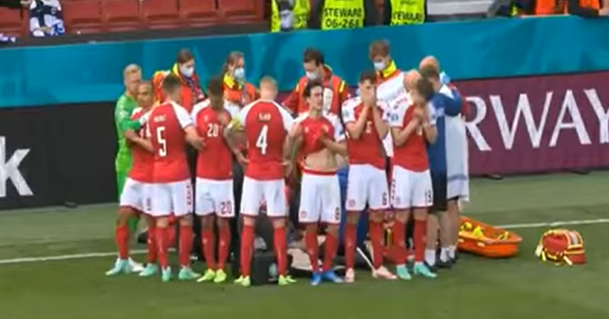 Denmark Soccer Player Collapsed During Euro 2020 Match; Game Suspended