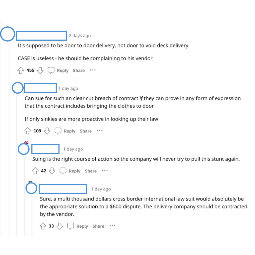 Courier Responds After Being Accused of Leaving 1,300kg of Clothes on