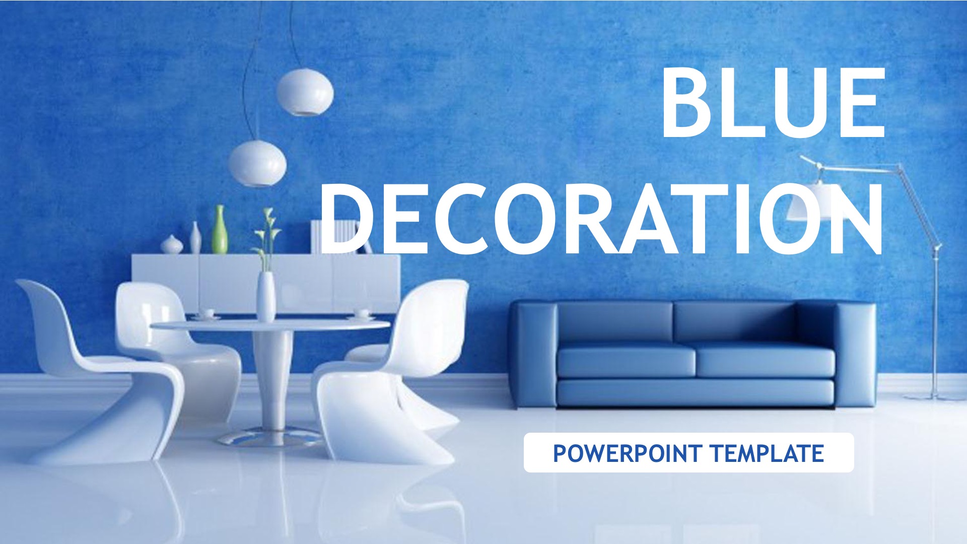 Blue Decoration Powerpoint Template · Beauty & Fashion, Objects