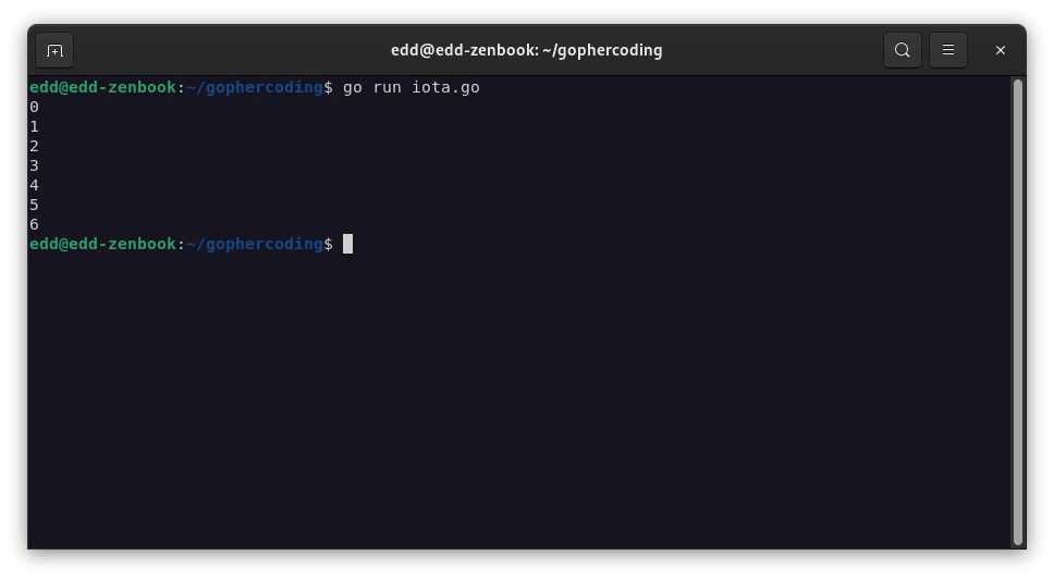 Using Iota for a List of Constants (Like Enums) · Gopher Coding