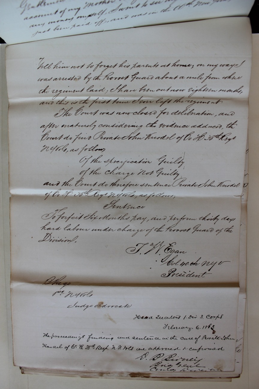 Union Court Martial Records, Civil War Court Martials