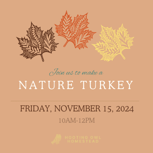 Make a Nature Turkey Harvesting Gratitude at Hooting Owl Homestead