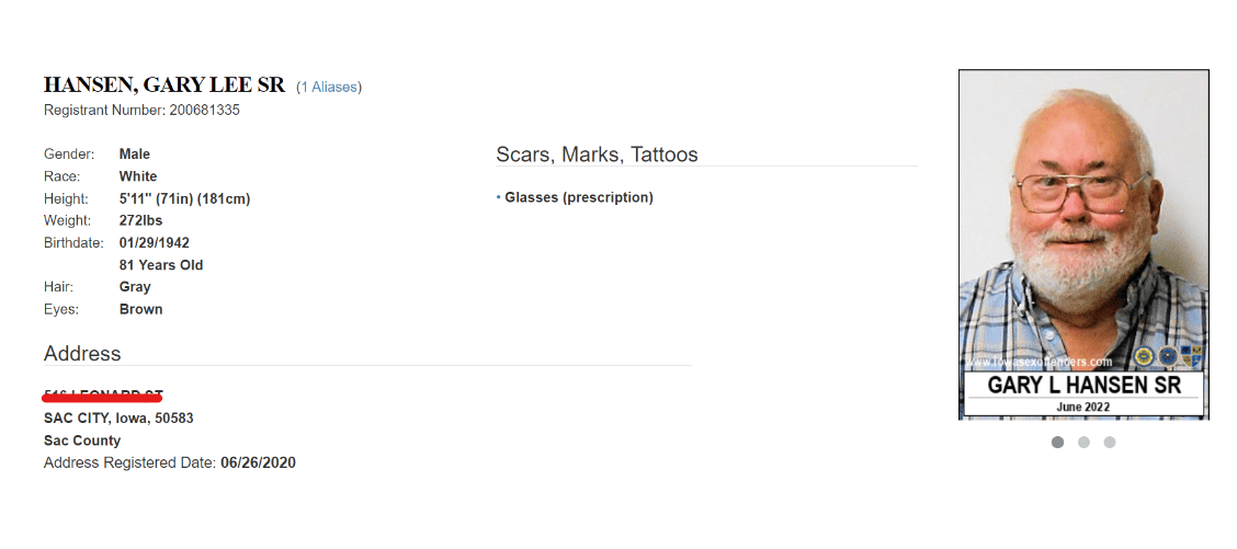 684 Gary Lee Hansen Republican Sexual Predators