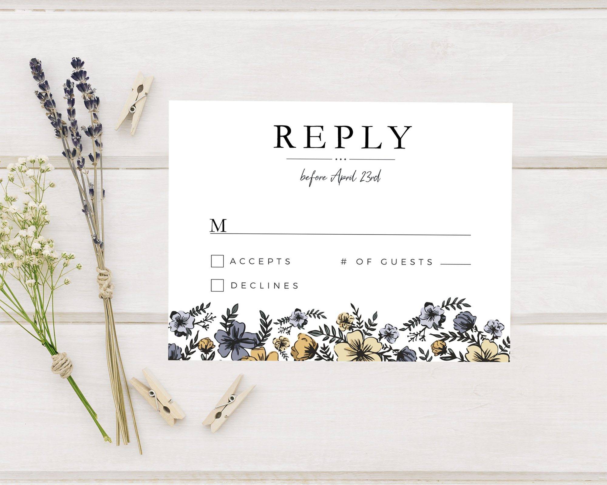 Meadow RSVP Card Go Print Plus