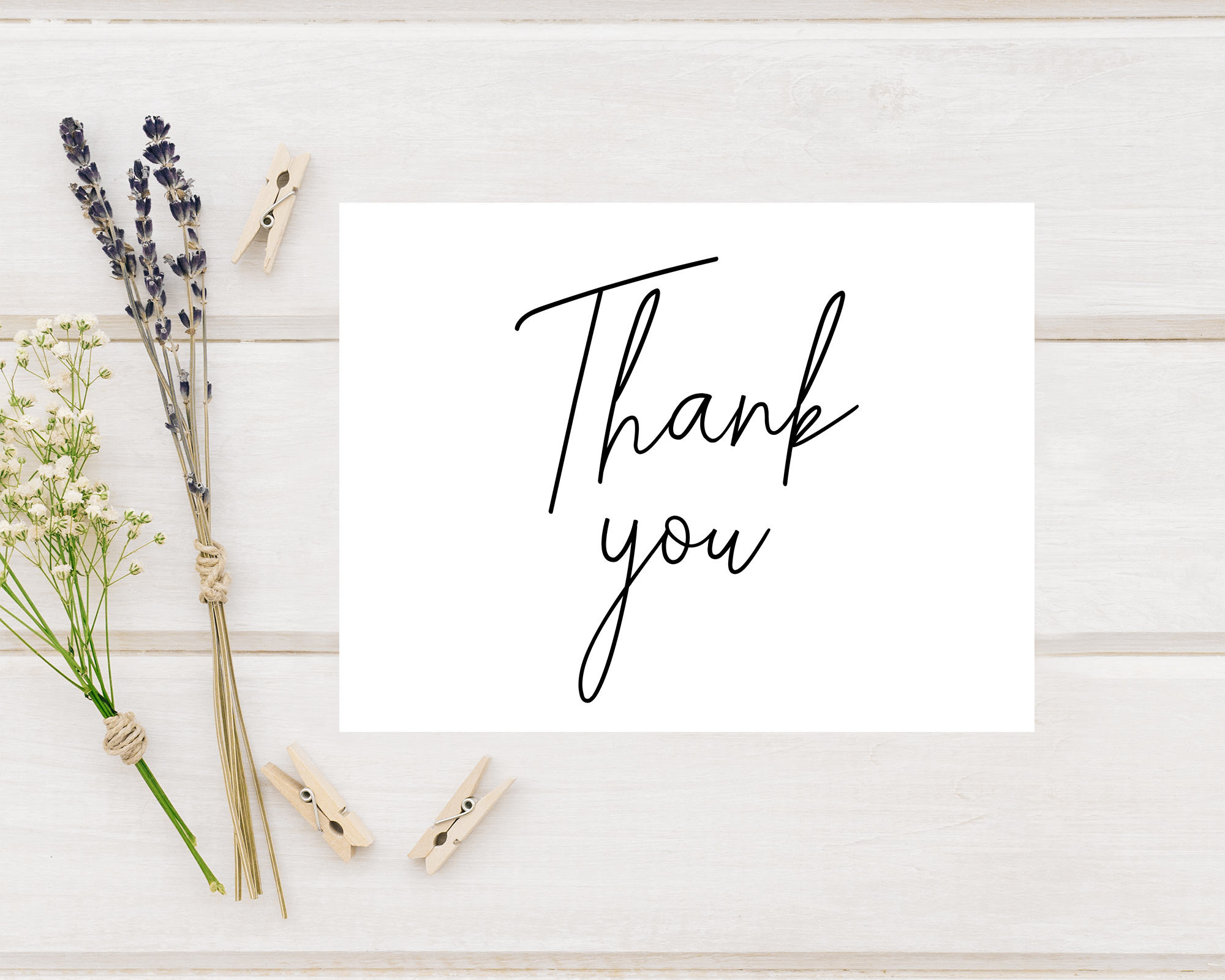 Cursive Font Thank You Card Go Print Plus