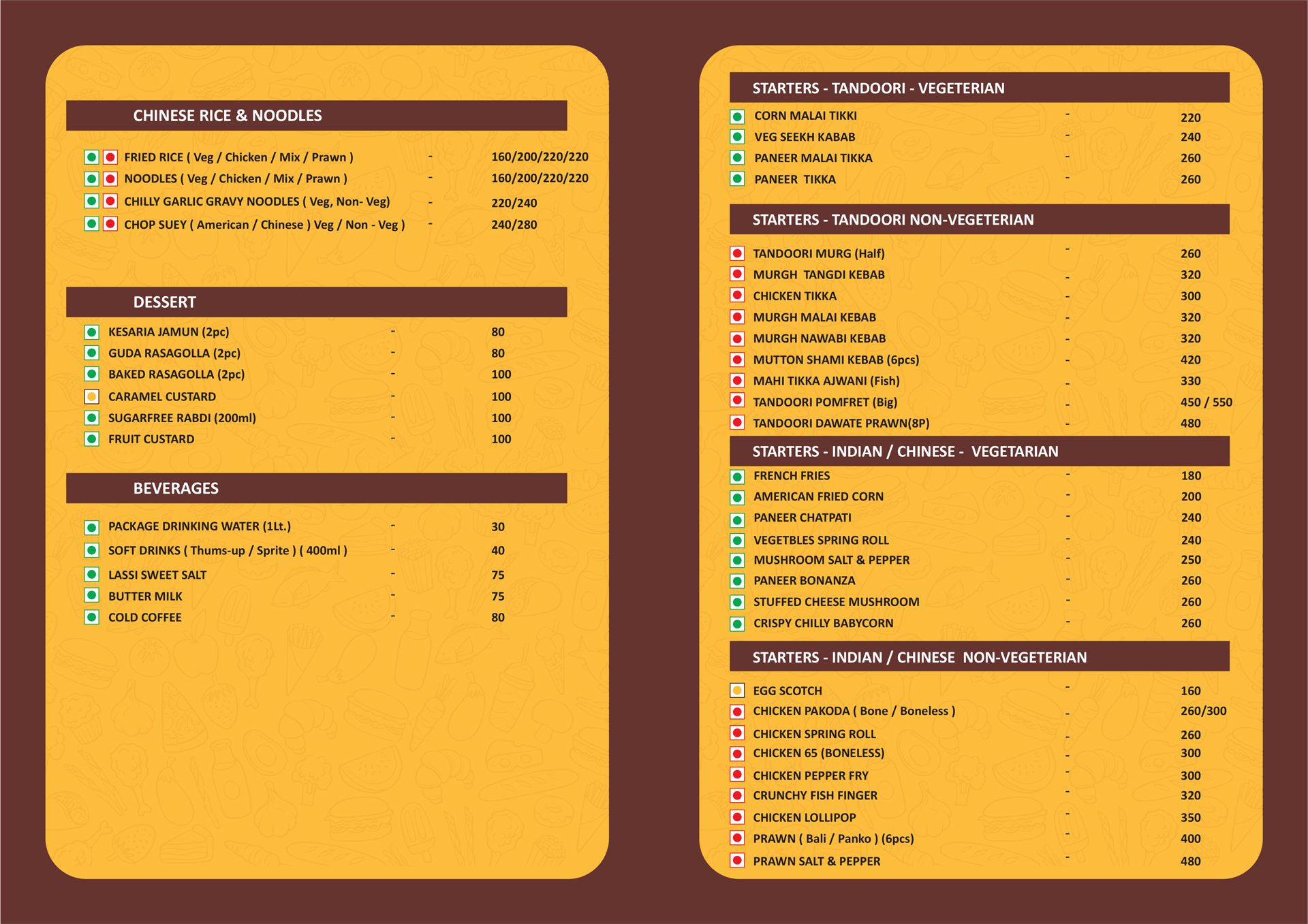 Yum Yum Food Express Menu