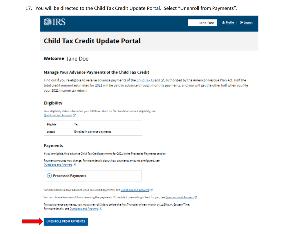 How to Opt out of the Advance Child Tax Credit Payments