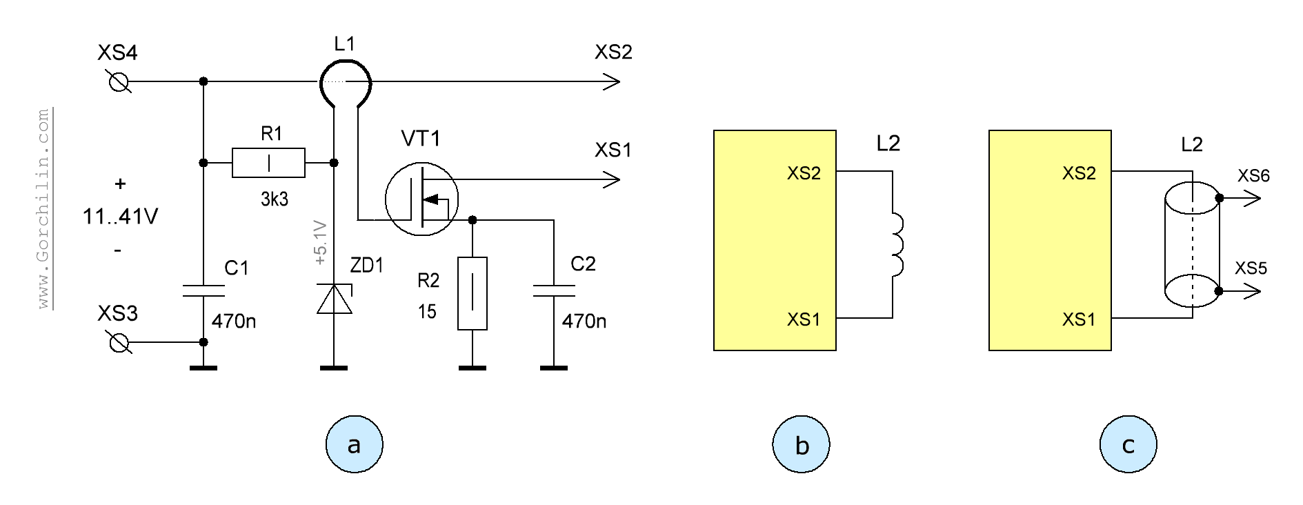 The generator voltage pulses on a single mosfet transistor