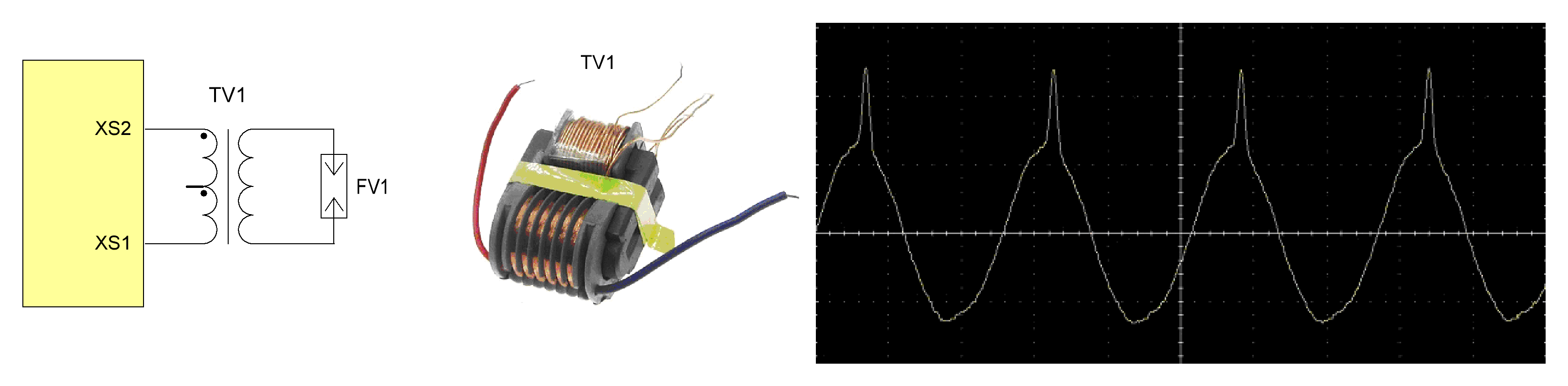 The generator voltage pulses on a single mosfet transistor