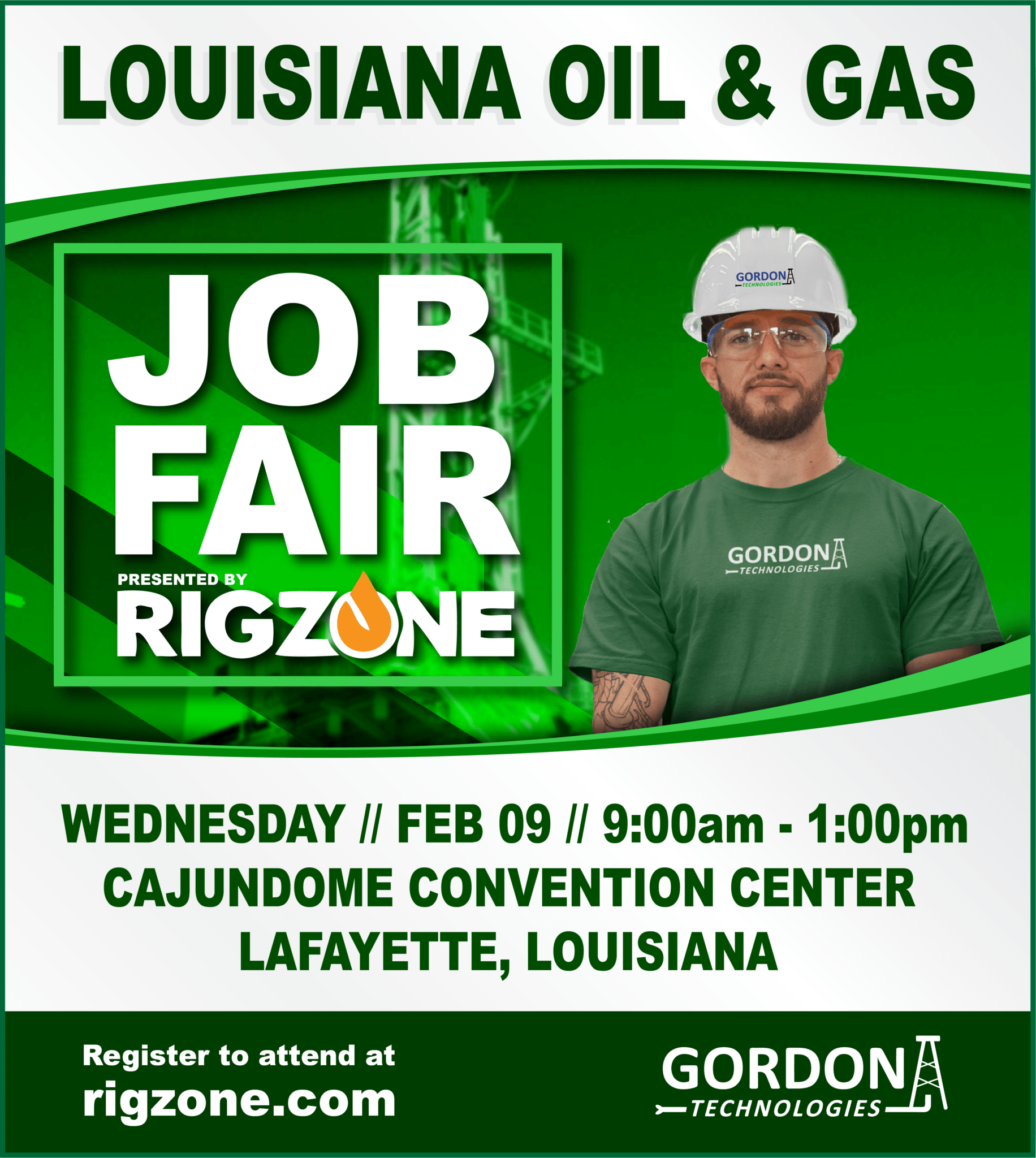 Rigzone Job Fair Feb. 9 Gordon Technologies