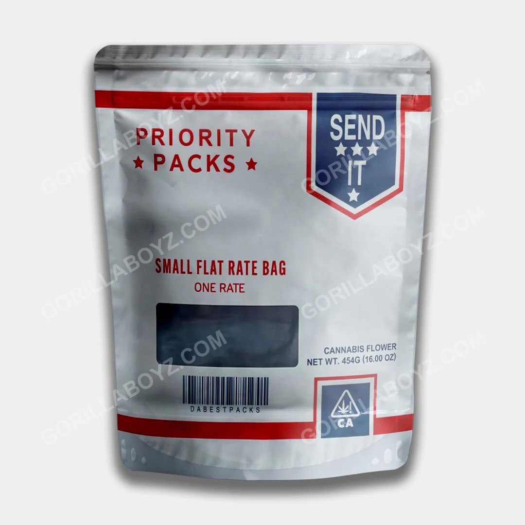Mylar Bags 16 oz (1 lb) Priority Packs Send It Smell Proof Ziplocks
