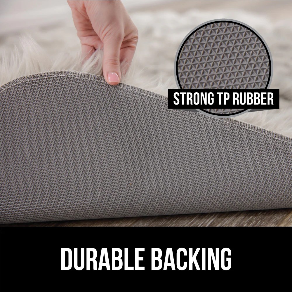 Gorilla Grip Premium Faux Sheepskin Fur Nursery Rug