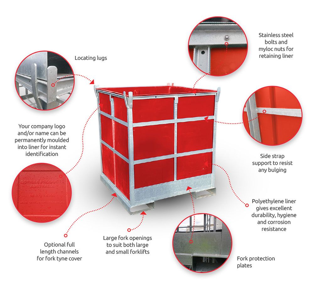 Produce Bins PVC & Food Grade Bins Gorilla Products