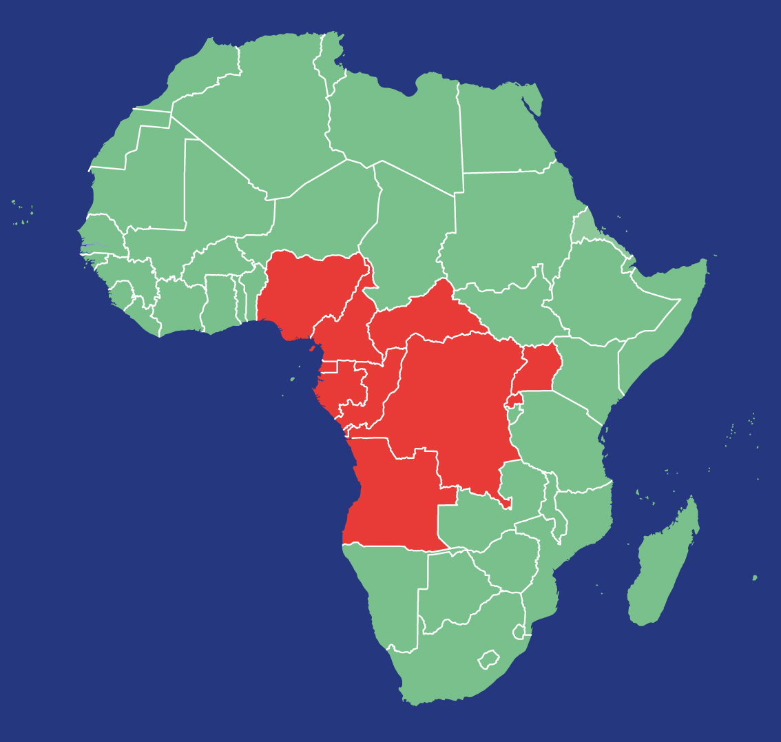 Mountain Gorilla Habitat Map