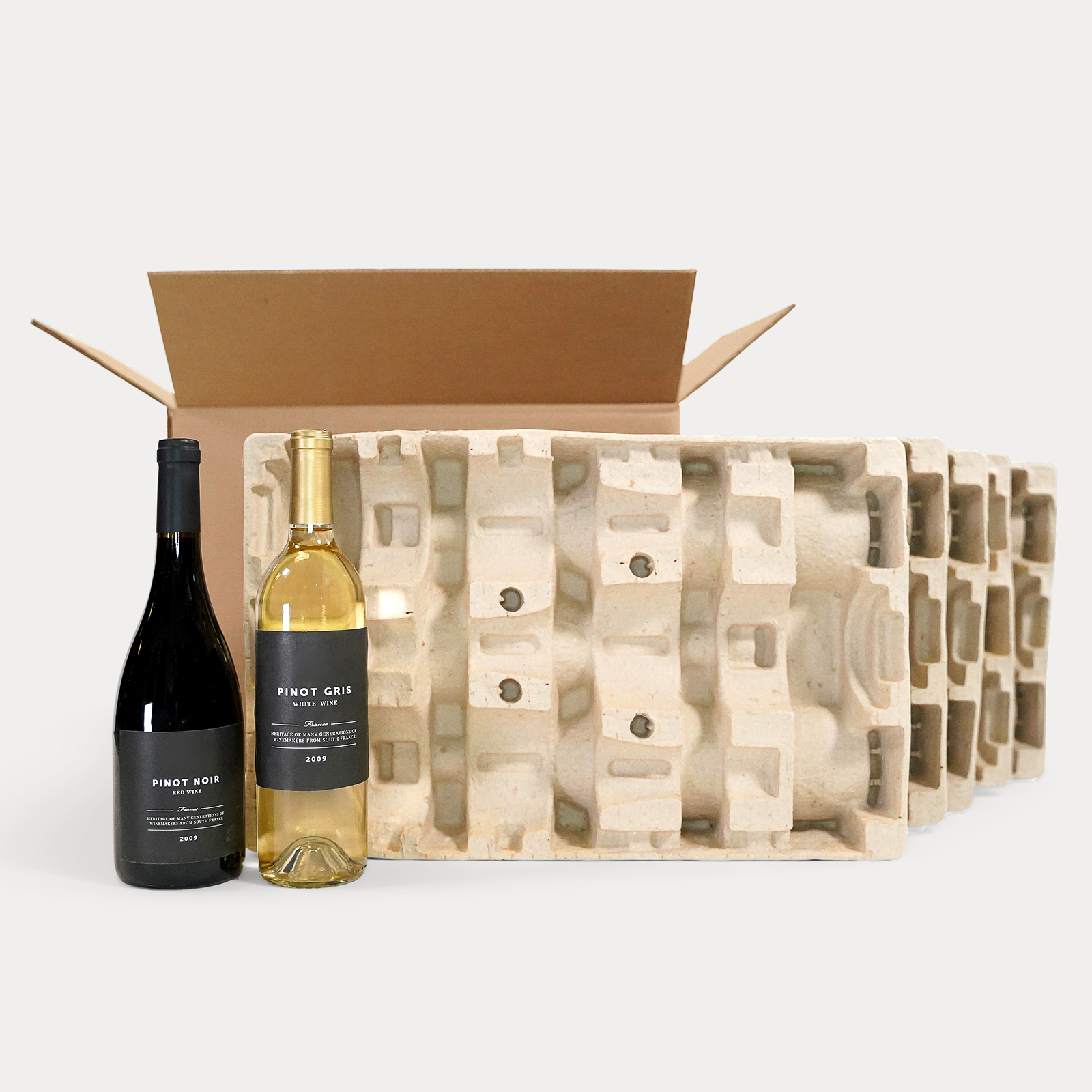 12Bottle Wine Shipping Box Pulp Kit Gorilla Shipper
