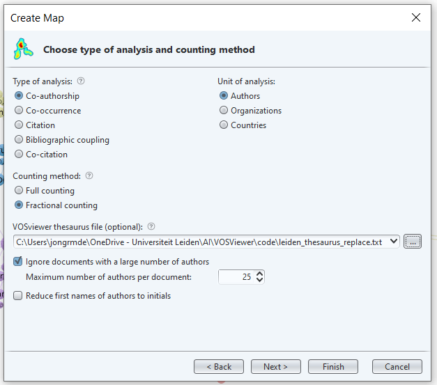 3.6 Collaboration overview (including thesaurus) VOSviewer putting