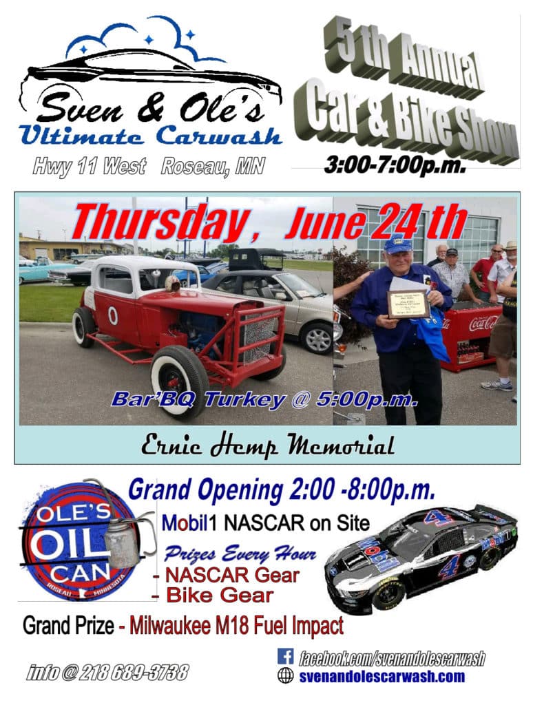 Ole's Oil Can Car Show & Open House Go Explore Roseau, Minnesota