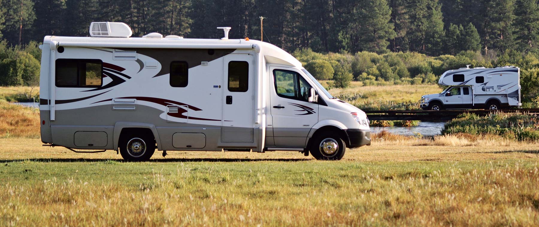 RV types - Motorhomes, Travel Trailers, Campers and Park models - Go