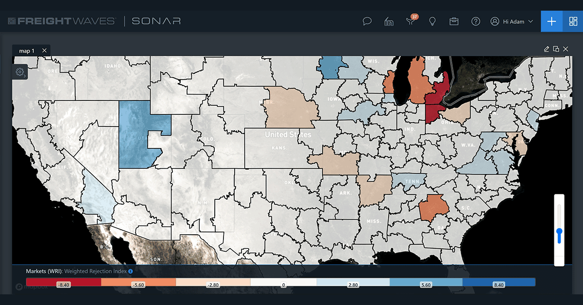 Monitor capacity & shipping rates with the Weighted rejection index (WRI)