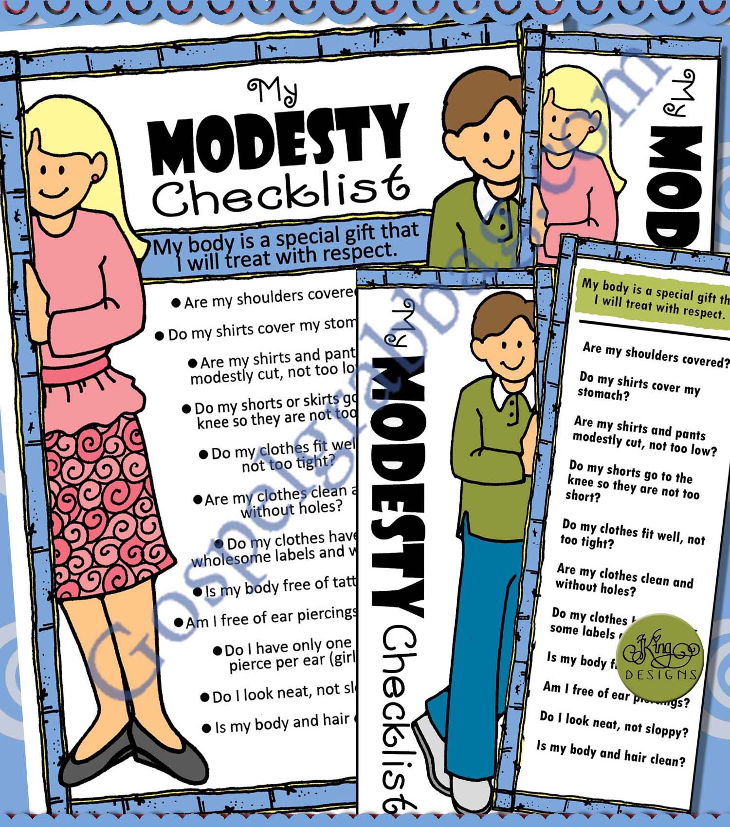Modesty My Body Is a Temple LDS Lesson Activity My Modesty