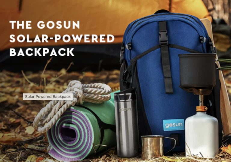New Product Launch Solar Powered Backpack GoSun