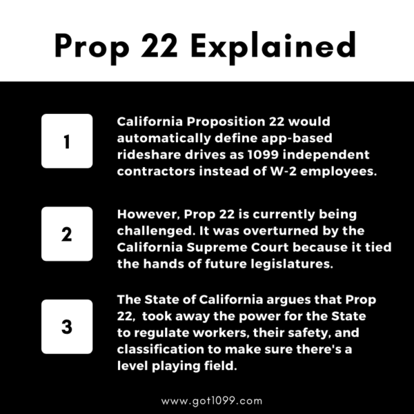 Prop 22 Explained got1099
