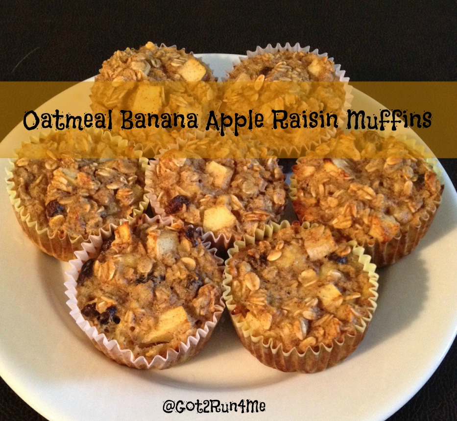 Healthy Oatmeal Banana Muffins With Apple And Raisins