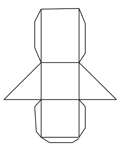 How to Make a Triangular Prism - Printable 3d Net - Math Center Activity