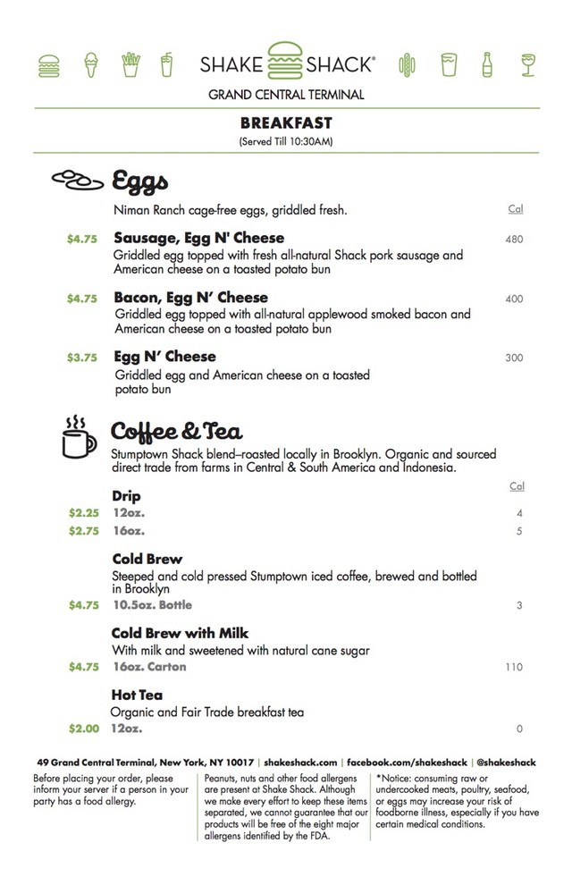 Shake Shack Breakfast Sandwiches Arrive At Grand Central Terminal