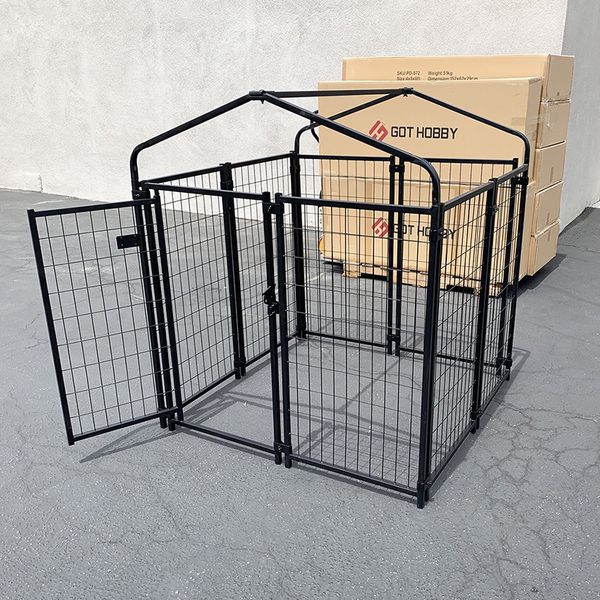 4x4x4.5ft Heavy Duty Kennel with Cover (PD071) GotHobby