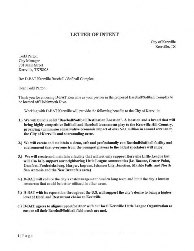 Restaurant Letter Of Intent Gotilo