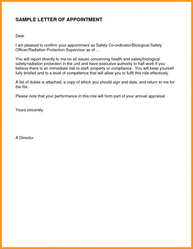 Simple Appointment Letter Format How To Write An Appo vrogue.co