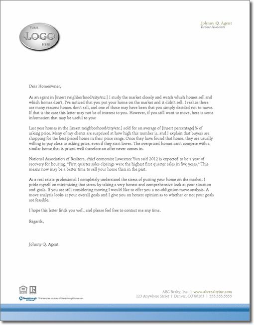 Real Estate Letter To Seller Gotilo