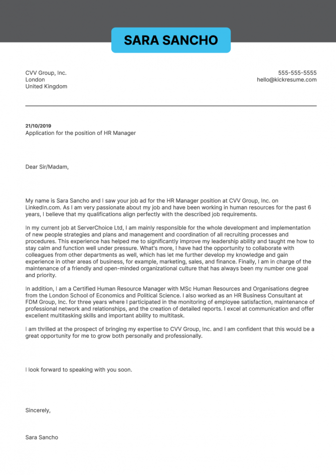 Operations analyst Cover letter Sample CV Owl