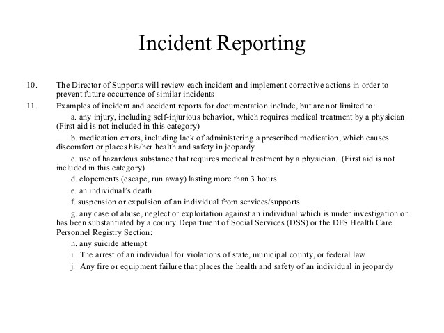Incident Report Letter In Hospital Samples & Templates Download
