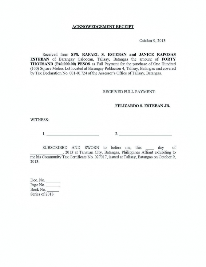 Order Acknowledgement Letter Gotilo