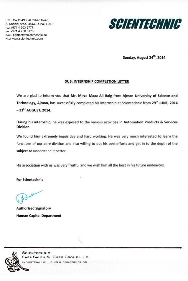 Internship Certificate Letter Gotilo