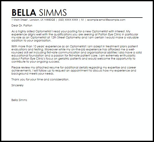 Offer Letter From Hospital For Optometrist Post Gotilo