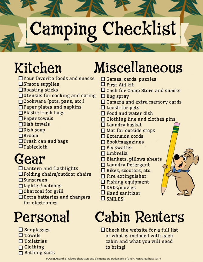 Camping Checklist Gotilo