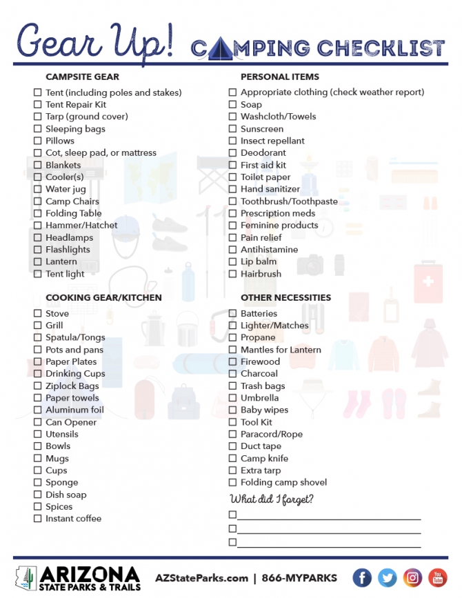 Camping Checklist Gotilo