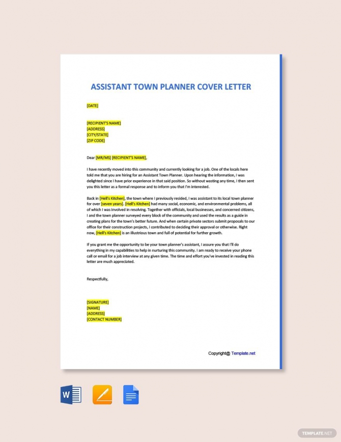 Urban Planner Cover Letter Get Free Templates
