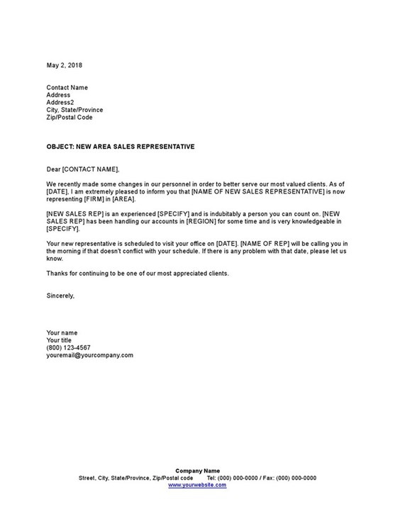 Announcement Of New Area Representative Gotilo