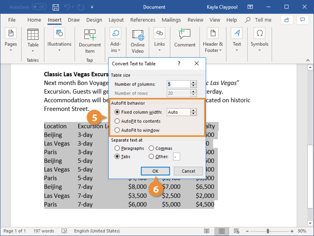 How to Convert Multiple Tables to Text in Word