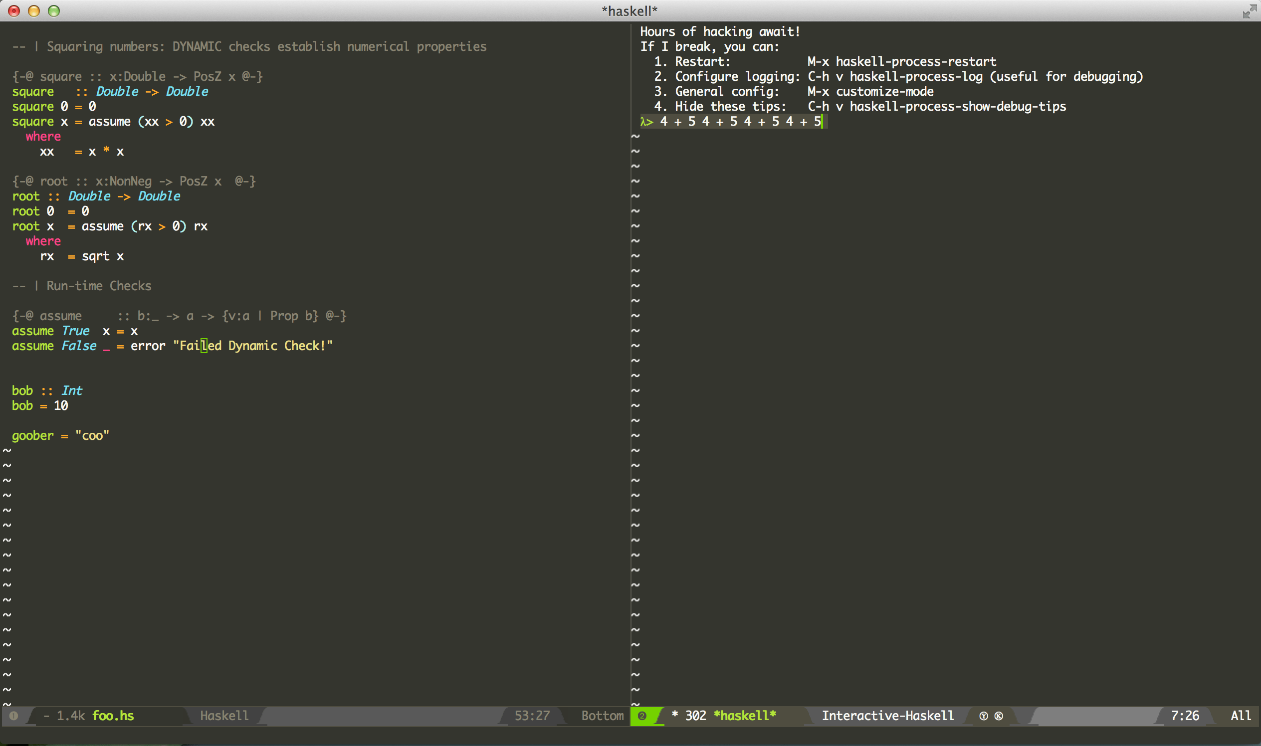 Haskell Interactive Shell Stuck in Insert Mode? · Issue 445 · syl20bnr