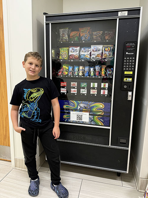 Wellington 10YearOld Turns Vending Machine Into A Business Lesson
