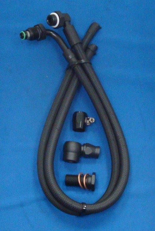 131171BLS1 Stainless Braided Power Steering Hose Kit Matte Black