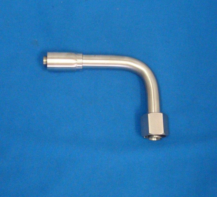 343911 Stainless Steel 90Degree Long Drop 10 Female Oring Fitting