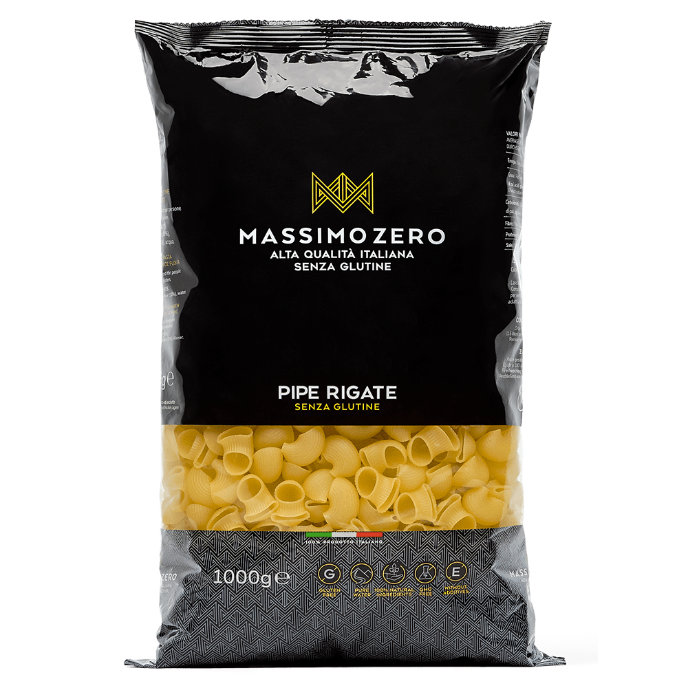 Massimo Zero Pasta Pipe Rigate 1000g Gott Utan Gluten