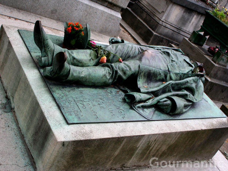 Victor Noir's Tomb in Pere Lachaise Cemetery